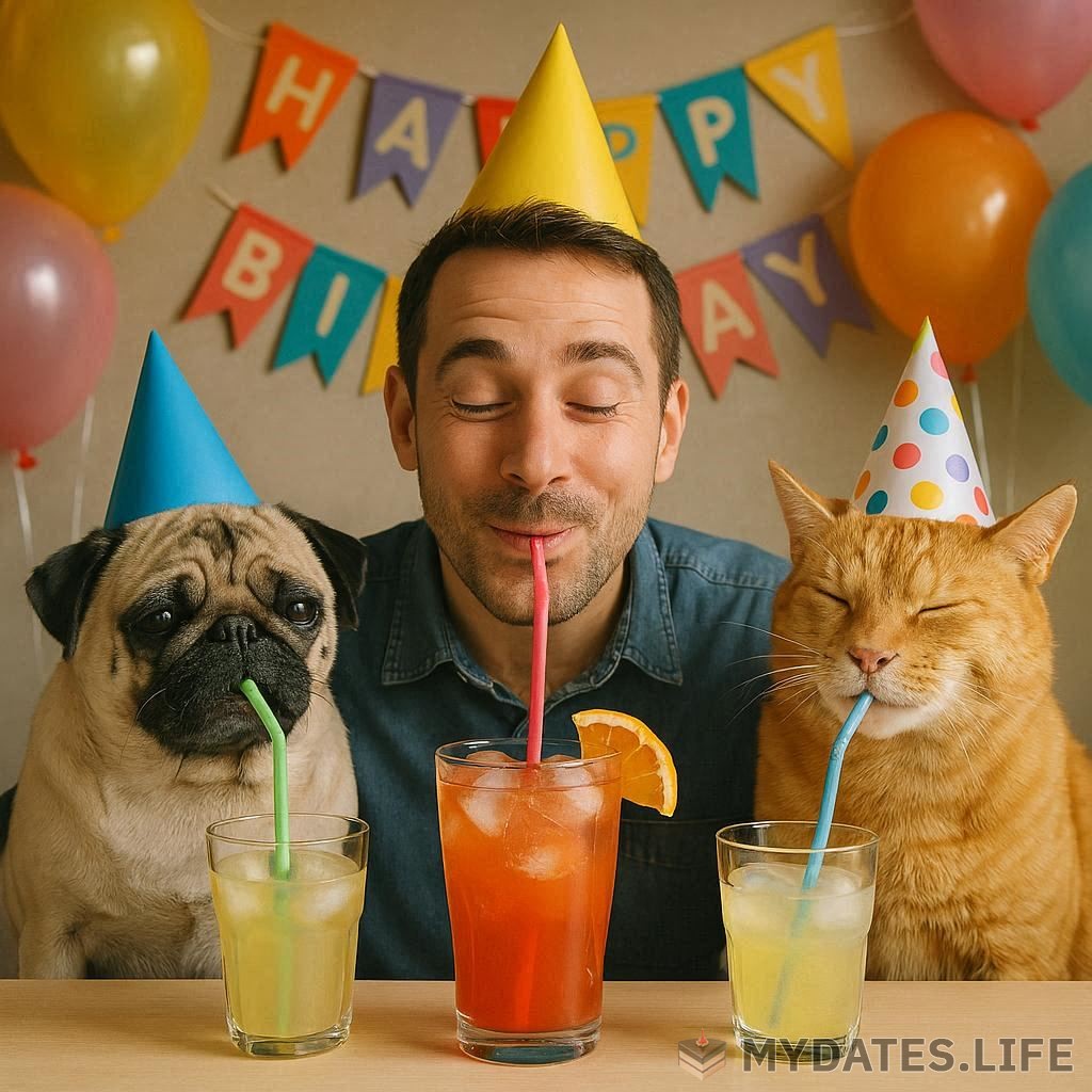 Cumpleaños de la Pajita de Cóctel